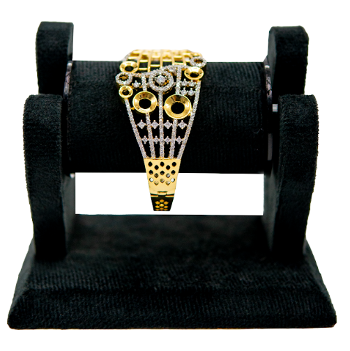 Gold Geometric Stone Bracelet ,Gold Designer Bracelet for Women